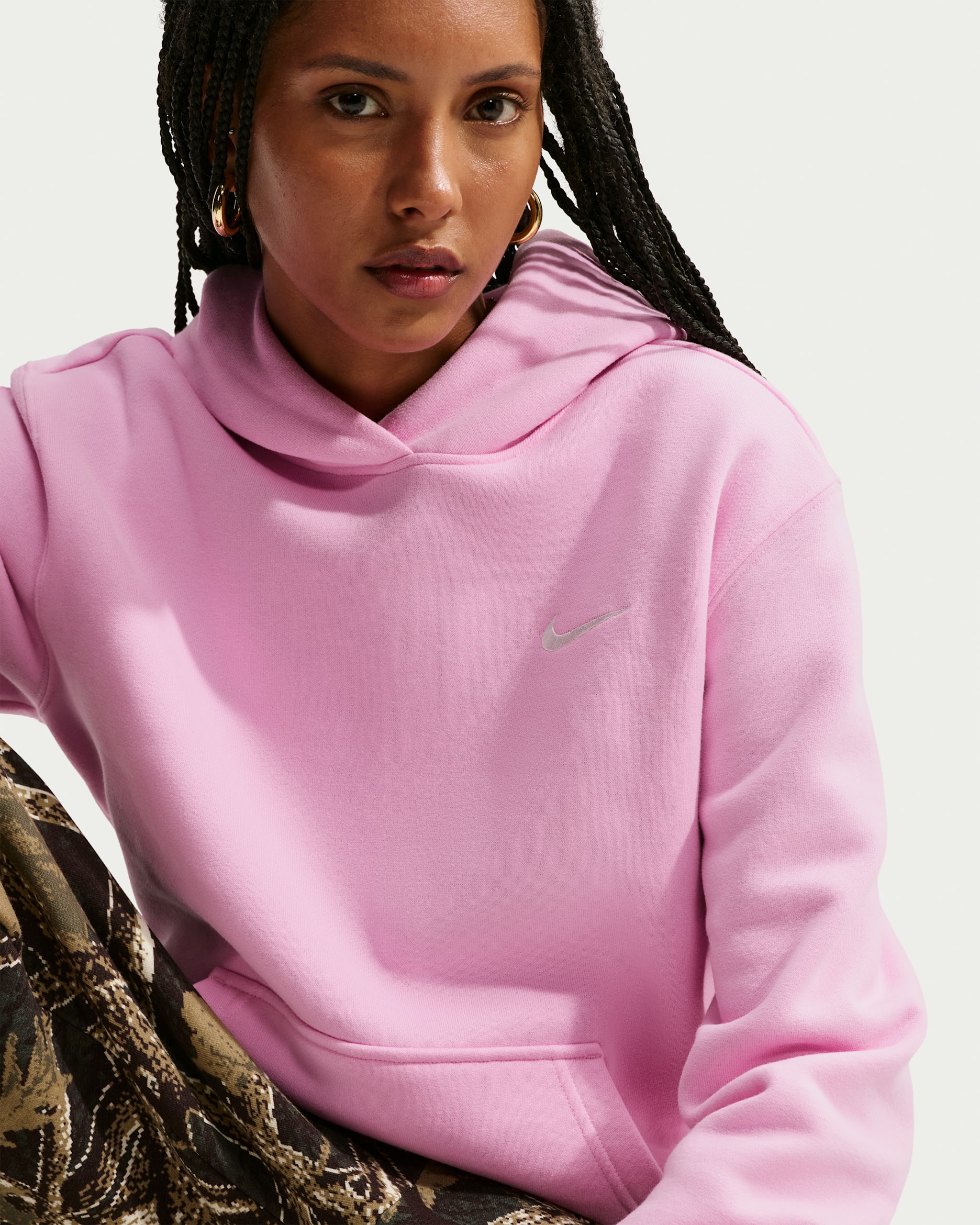 Nike Studio Fleece Medium Weight — Pink Rise/Sail