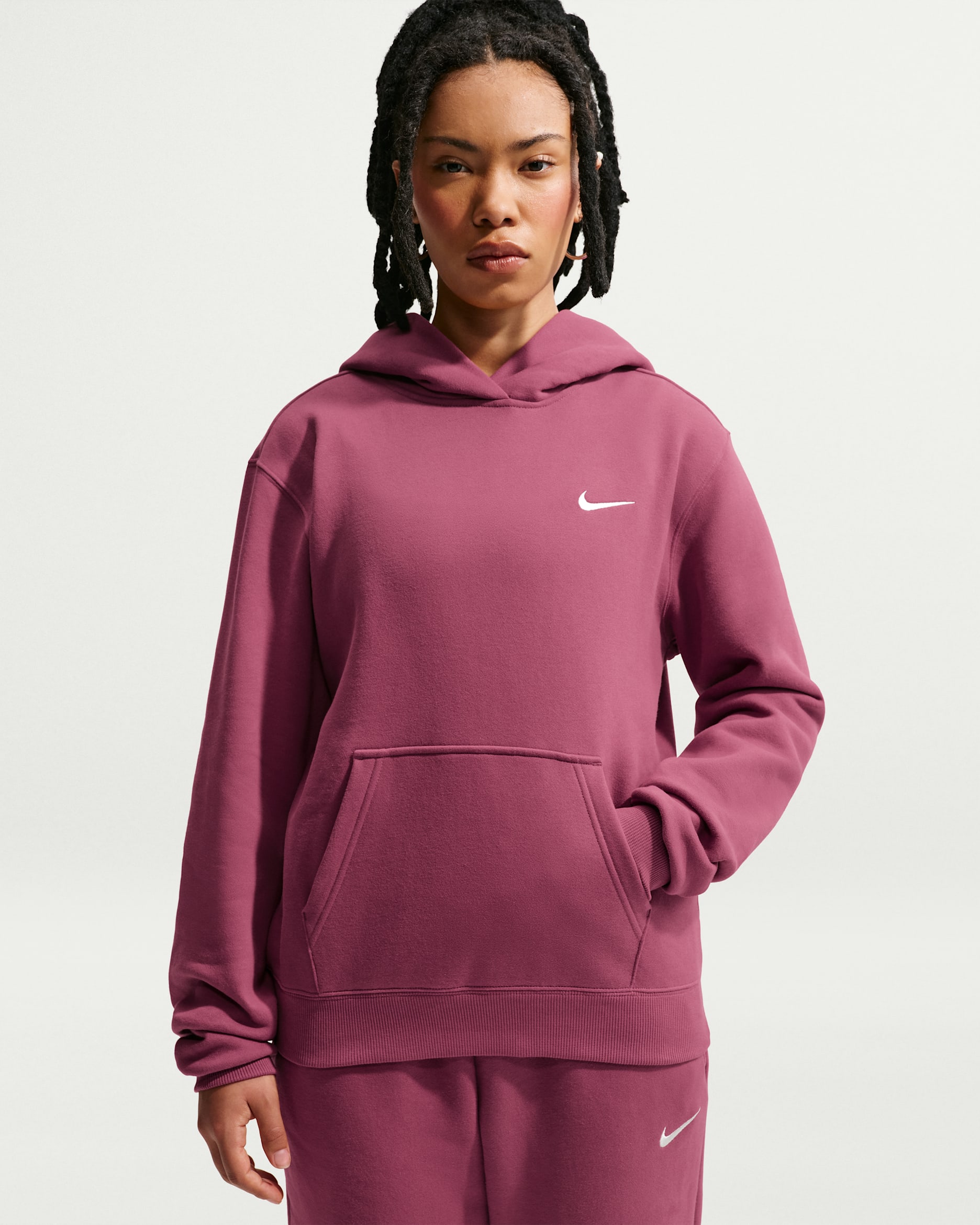 Nike Studio Fleece Medium Weight — Pink Smoke/Sail