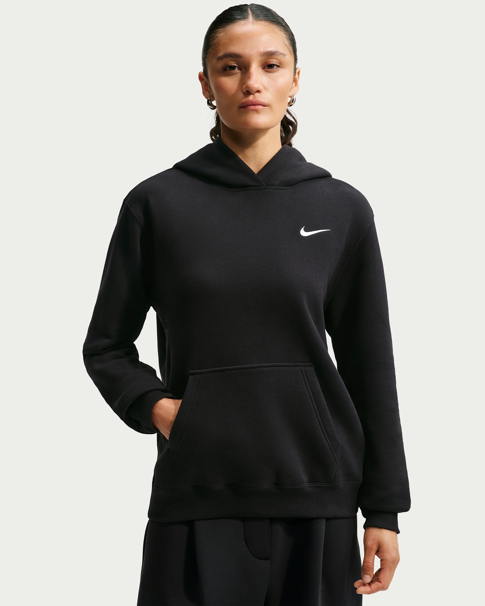 Nike Studio Fleece Medium Weight — Total Black/Sail