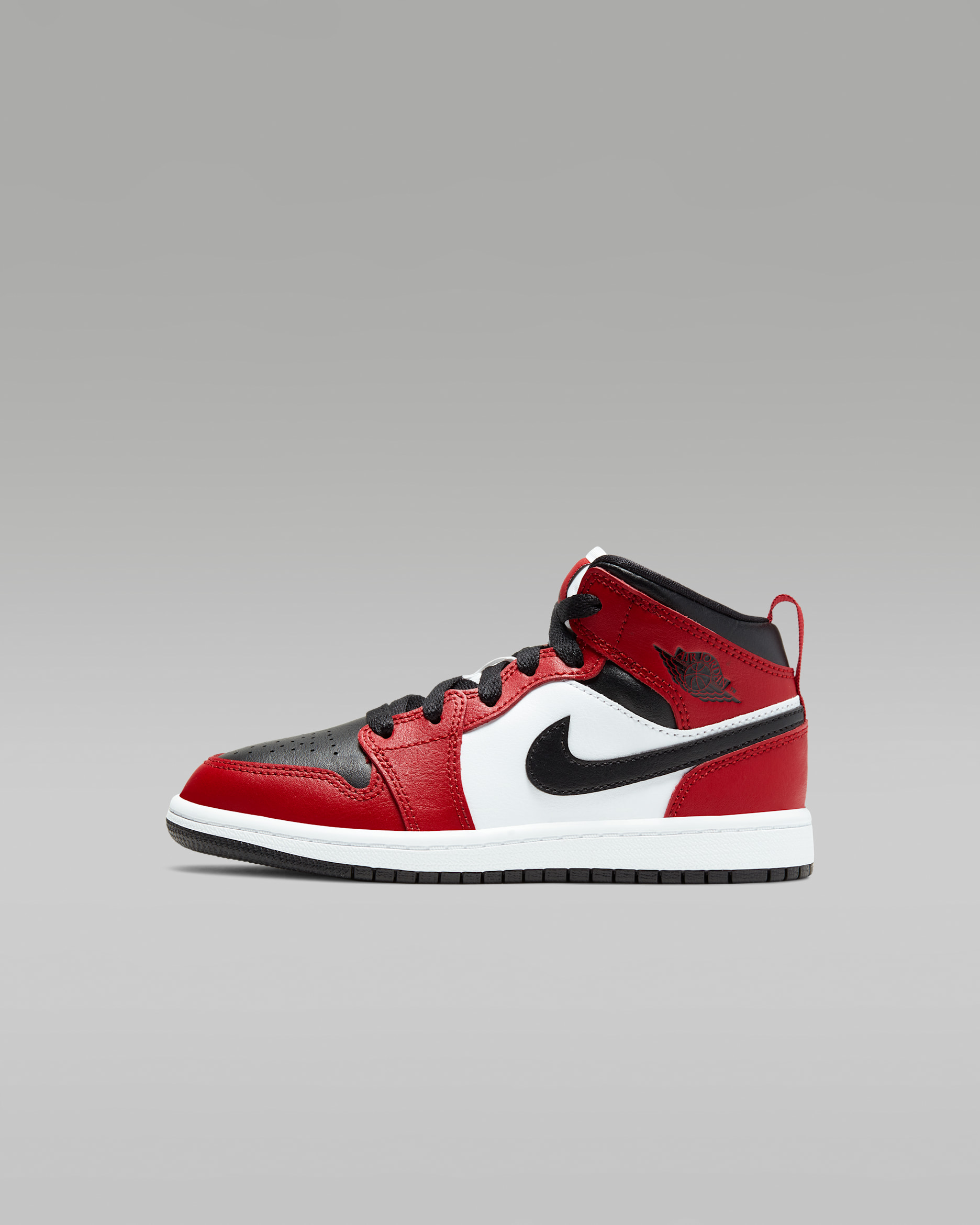 Jordan 1 Mid — Black/Gym Red/Black