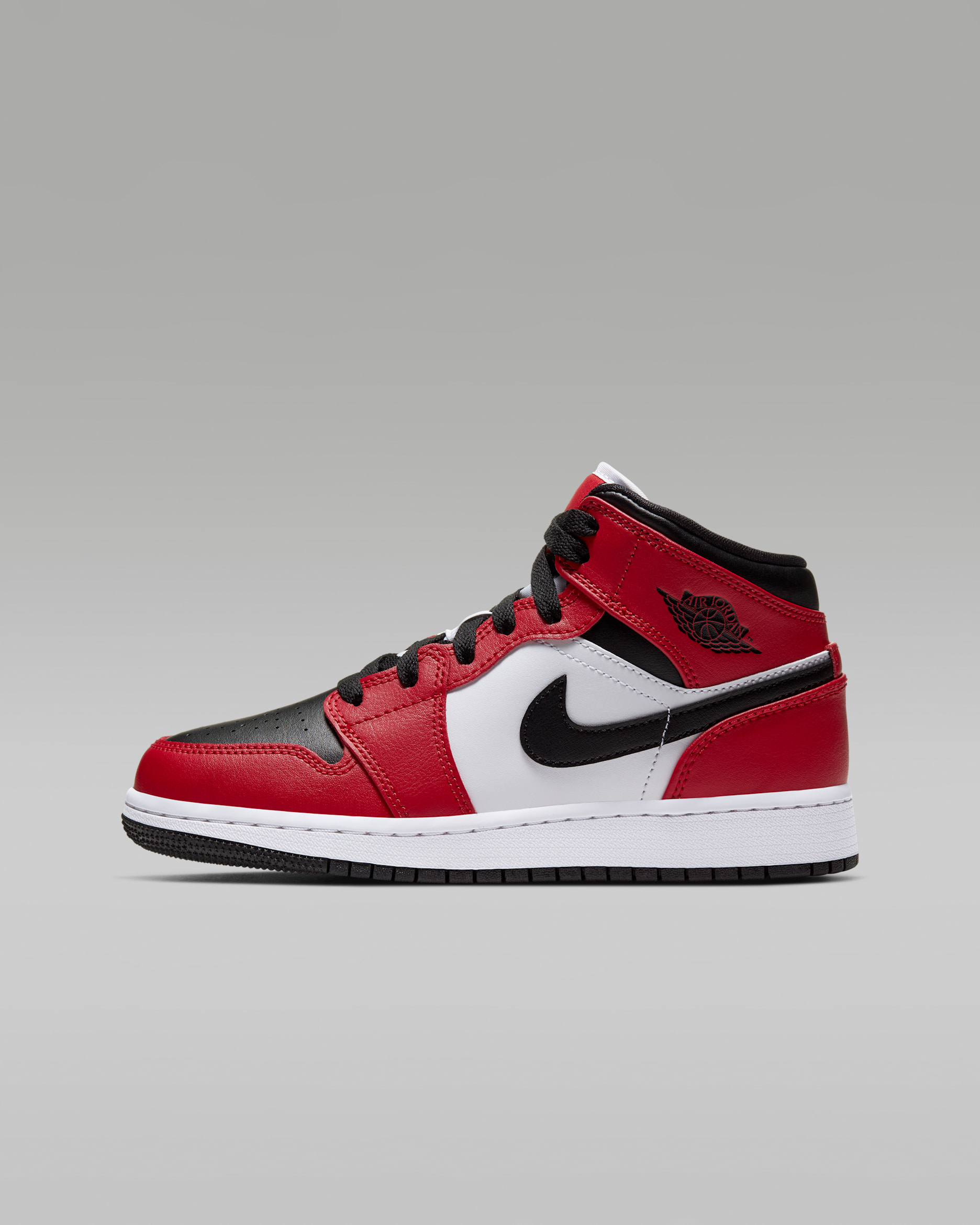 Jordan 1 Mid — Black/Gym Red/Black