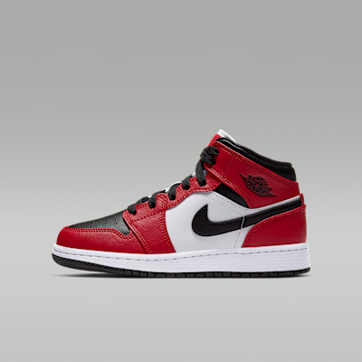Jordan 1 Mid — Black/Gym Red/Black