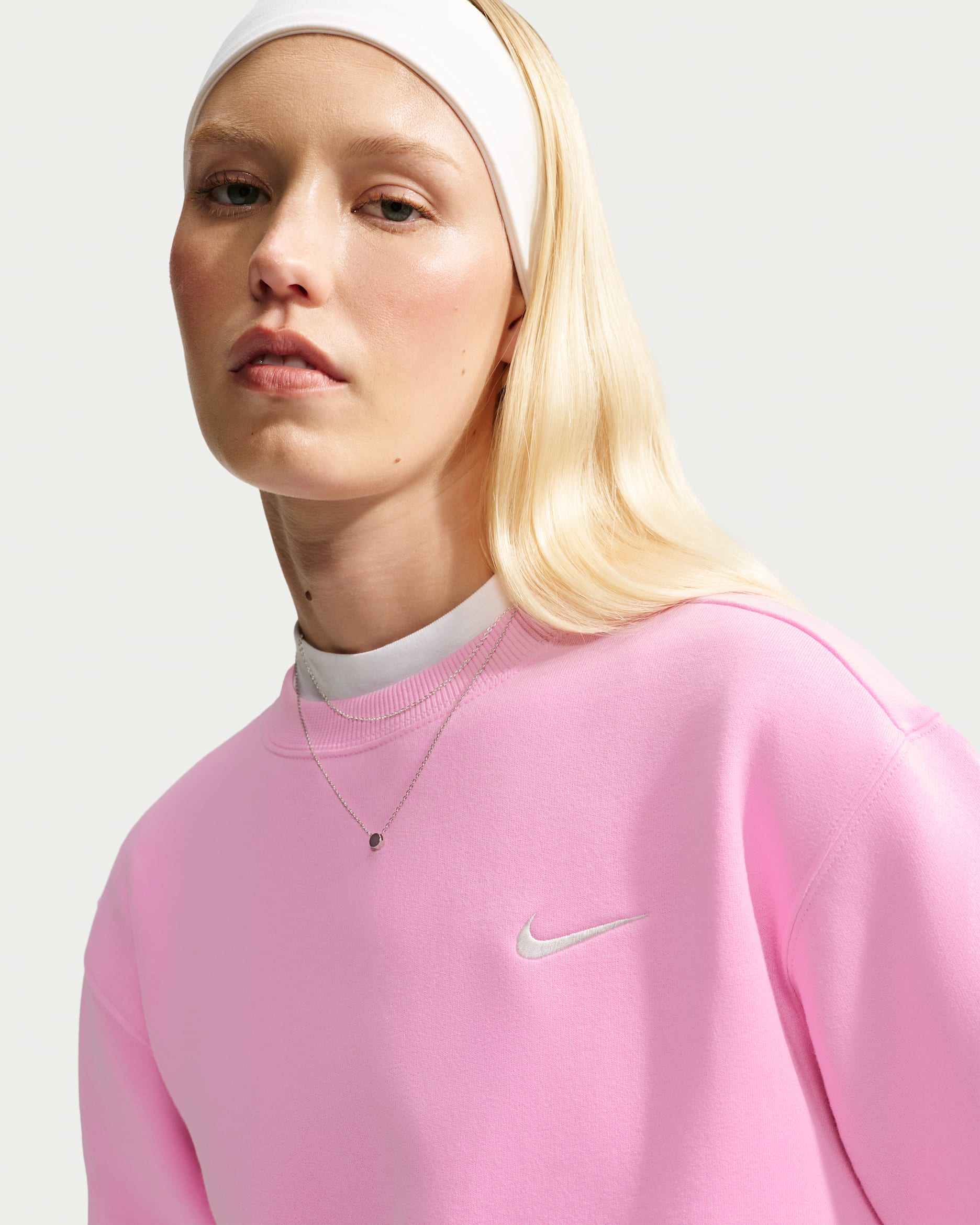 Nike Studio Fleece Medium Weight — Pink Rise/Sail