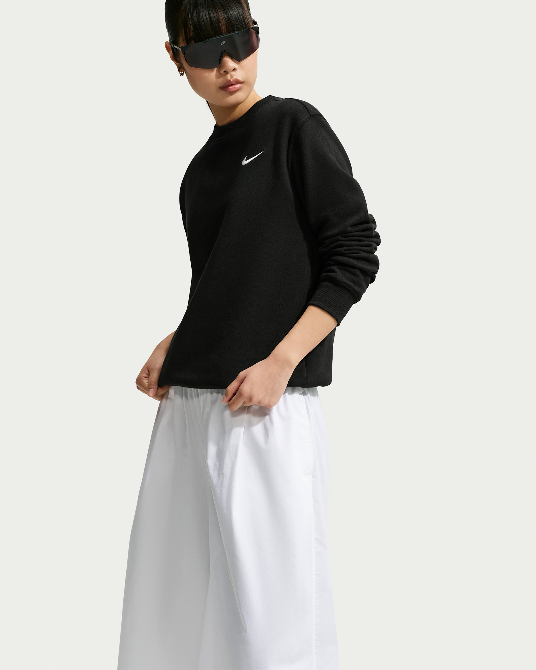 Nike Studio Fleece Medium Weight — Total Black/Sail